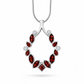 Multi Gemstone Pendant in 925 Sterling Silver | P16518 - view 4