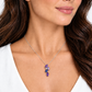 Multi Gemstone Pendant in 925 Sterling Silver | P3843 - view 2