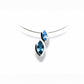 Blue Topaz and Peridot pendant in sterling silver, style P3916 - view 2