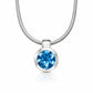 Amethyst and Blue Topaz pendant in sterling silver, style P3992 - view 3