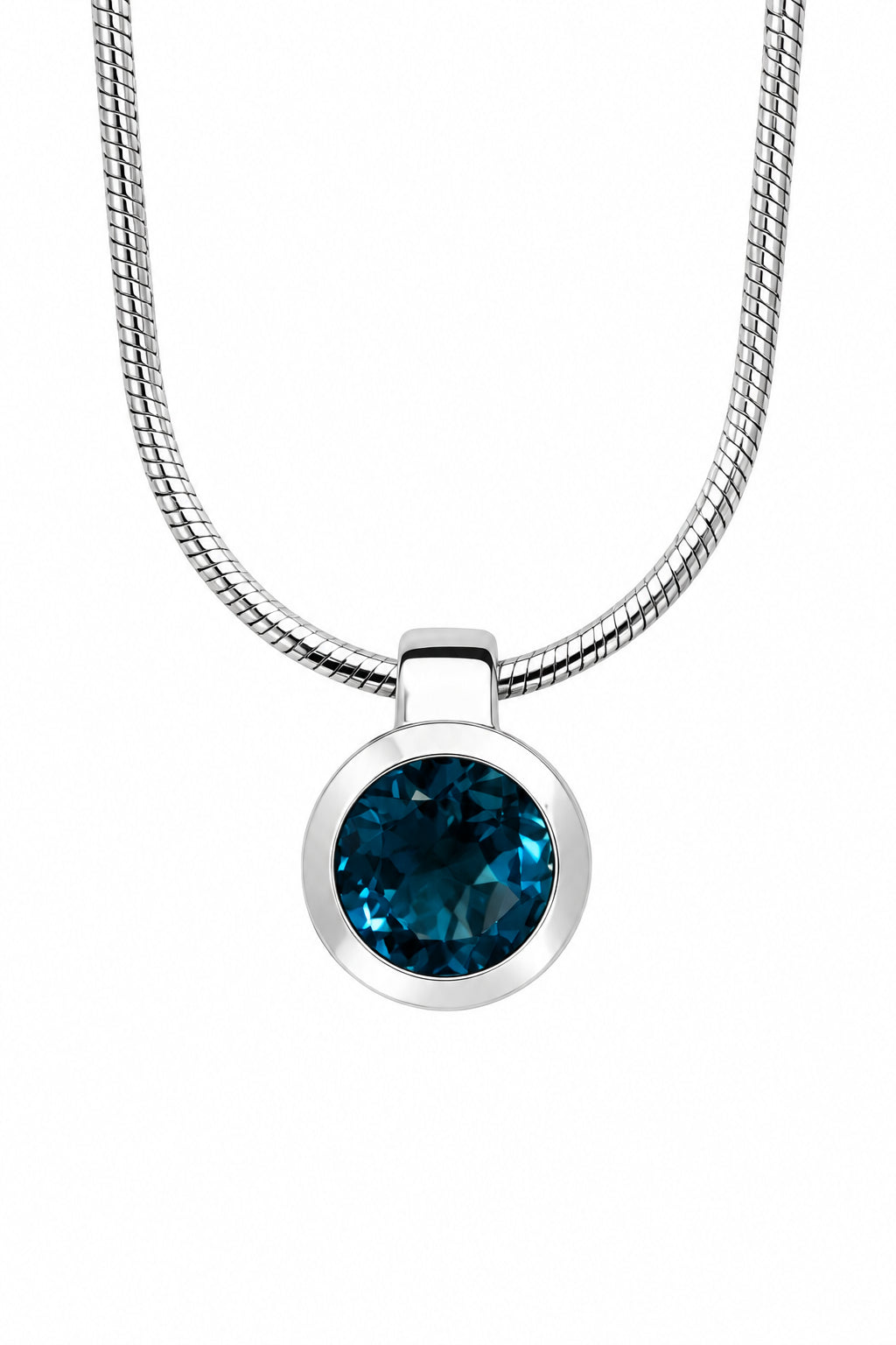 Amethyst and Blue Topaz pendant in sterling silver, style P3992 - view 6