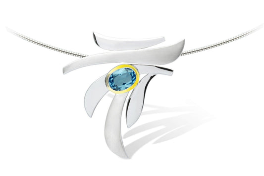 Artistic Floral Pendant P6138 - P6138 Blue Topaz - Pendant