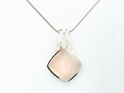 Lapis Lazuli and Rose Quartz pendant in sterling silver, style P6474