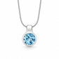 Amethyst and Blue Topaz pendant in sterling silver, style P6972 - view 2