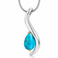London Blue Topaz and Blue Topaz pendant in sterling silver, style P7310 - view 2