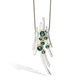 Amethyst and Blue Topaz pendant in sterling silver, style P7354 - view 3