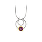 Citrine and London Blue Topaz pendant in sterling silver - view 8