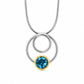 Citrine and London Blue Topaz pendant in sterling silver - view 3