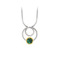 Citrine and London Blue Topaz pendant in sterling silver - view 5