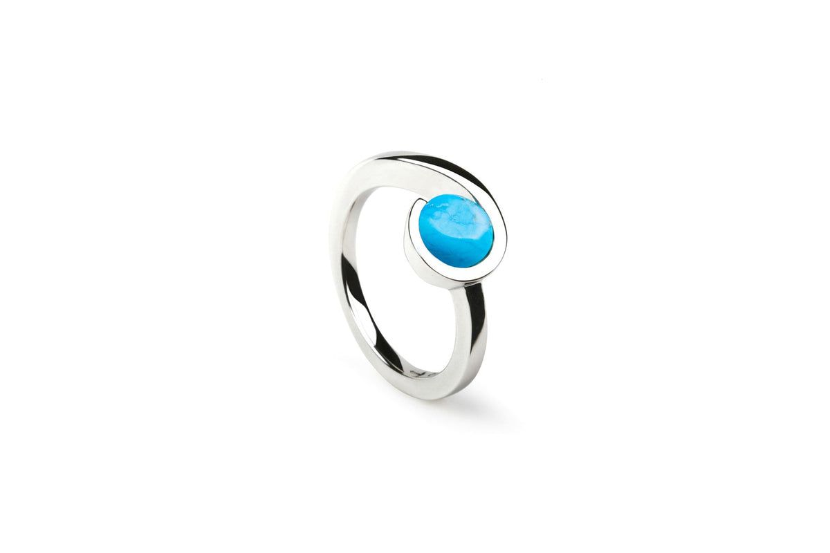 Amethyst and Blue Topaz ring in sterling silver, style R4285 - view 7