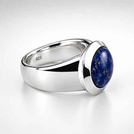 Cabochon Ring in 925 Sterling Silver