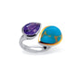 Limited Edition Ring Collection R6588 - R6588 Turquoise Blue Topaz PG 14k Gold - Ring