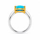 Amethyst and Blue Topaz ring in sterling silver, style R6976 - view 11