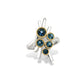 Amethyst and Blue Topaz ring in sterling silver, style R7186 - view 6
