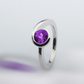 Amethyst and Blue Topaz ring in sterling silver, style R4285 - view 2