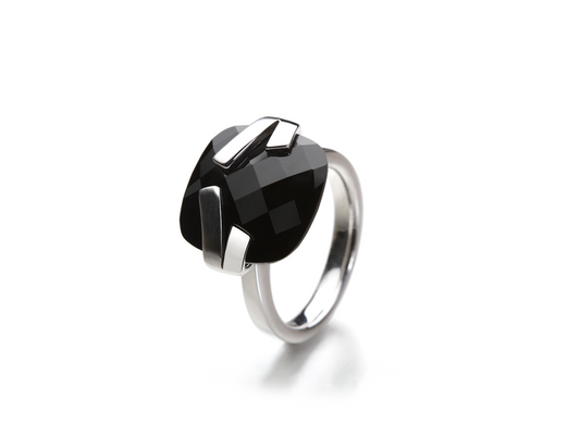 Artistic Black Onyx Ring *R4386 - Ring