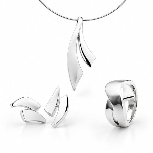 Sterling silver jewelry set, style SET150