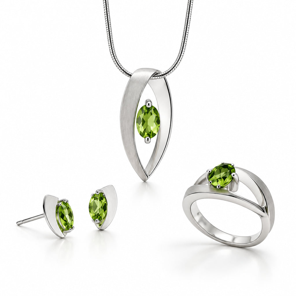 Amethyst and Blue Topaz jewelry set in sterling silver - view 5