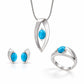 Amethyst and Blue Topaz jewelry set in sterling silver - view 2