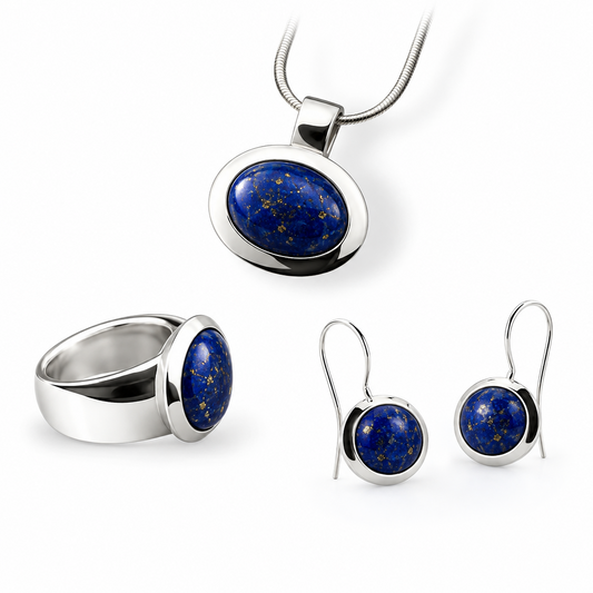 Classic Cabochon Set in 925 Sterling Silver | Set 47