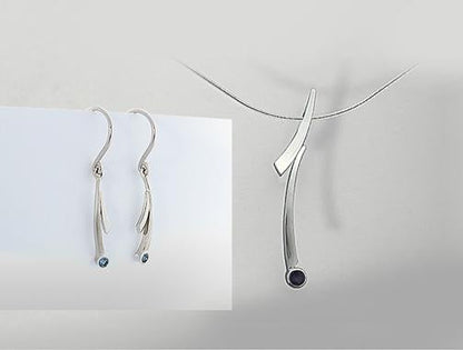 Blue Topaz and Iolite jewelry set in sterling silver