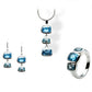 Honey Quartz and Smokey Quartz jewelry set in sterling silver
