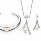 Pearl jewelry set in sterling silver - view 2