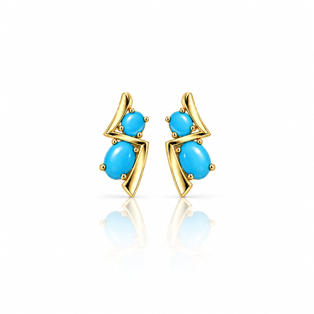 E3999 Lighting Strikes Turquoise Earring - view 2