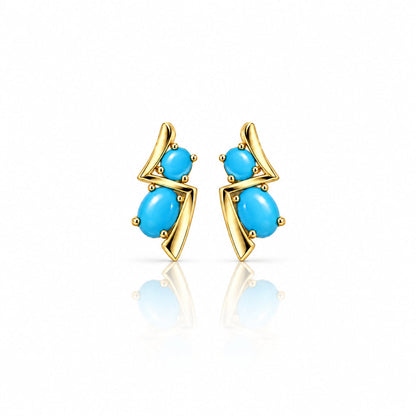 E3999 Lighting Strikes Turquoise Earring - view 2