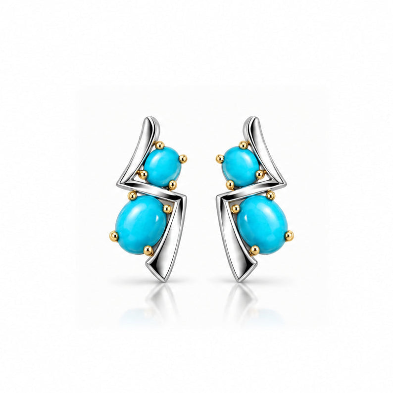 E3999 Lighting Strikes Turquoise Earring