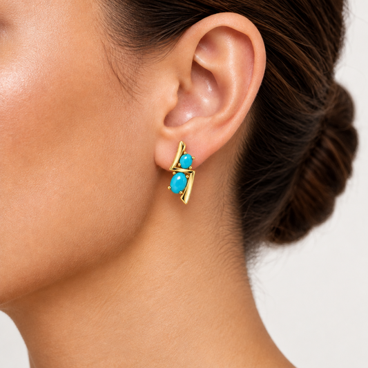 E3999 Lighting Strikes Turquoise Earring - view 3