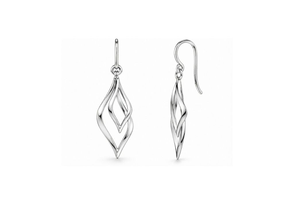 E22886 High Polish Silver Earring