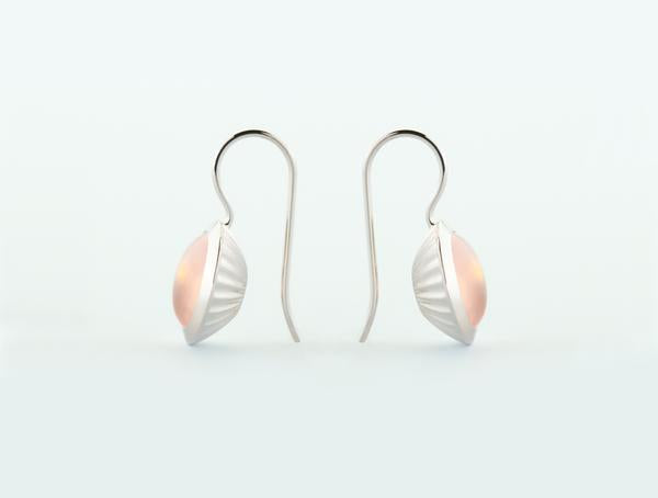 Rose Quartz earrings in sterling silver, style E5492