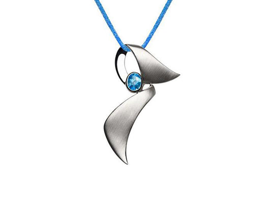 Amethyst and Blue Topaz pendant in sterling silver by Joryel Vera, style P5227 - view 2