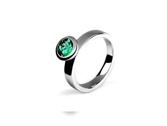 R4053 6mm PERIDOT STACKABLE RING - Charizzma Jewelry