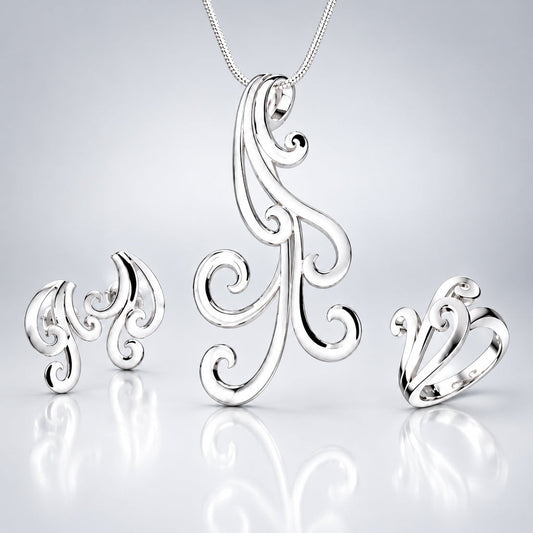 Sterling silver jewelry set by Joryel Vera