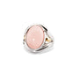 Rose Quartz ring in sterling silver, style R6106