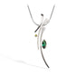 Blue Topaz and Garnet jewelry set in sterling silver, style P6104 - view 2