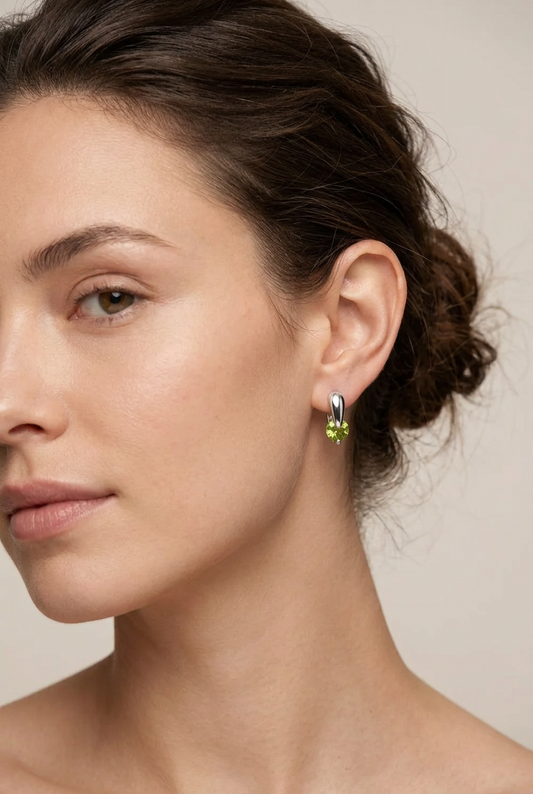 E2256  EXCLAMATION POINT GEMSTONE  EARRING