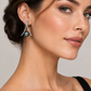Black Tahitian Pearl Earrings in 925 Sterling Silver | E8115 - view 2