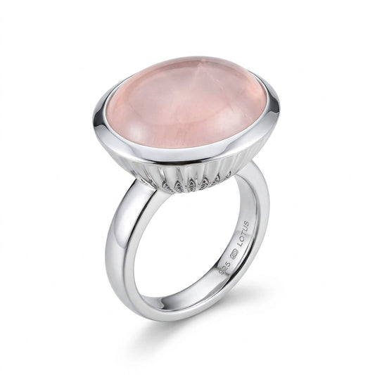 Rose Quartz ring in sterling silver by Joryel Vera, style R4734