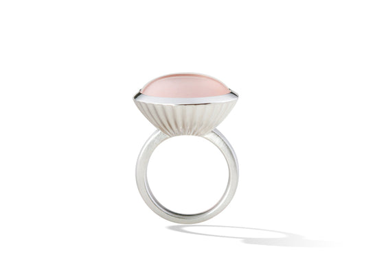 Rose Quartz ring in sterling silver, style R4734