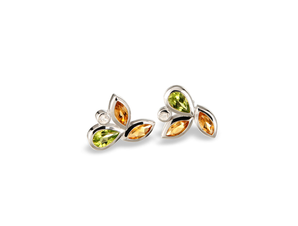 Multi Gemstone Earring E4302 - Earring