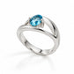 Amethyst and Blue Topaz ring in sterling silver, style R6986 - view 5