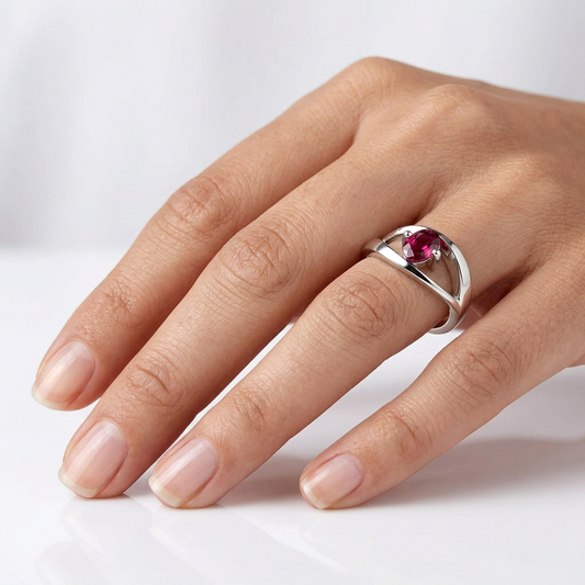 Oval Gemstone Ring in 925 Sterling Silver | R6986