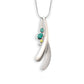 Green Quartz, Peridot and White Topaz pendant in sterling silver, style P6141