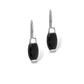 Black Onyx earrings in sterling silver, style E3882 - view 2