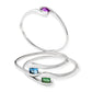Amethyst and Blue Topaz bracelet in sterling silver, style B1740 - view 6