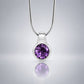 Amethyst and Blue Topaz pendant in sterling silver, style P6972 - view 3