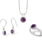 Amethyst and Blue Topaz jewelry set in sterling silver, style SET045 - view 2